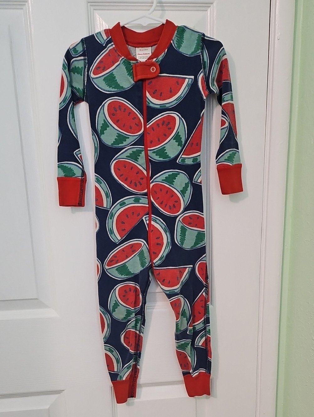 Hanna Andersson Watermelon Zip Sleeper 3T